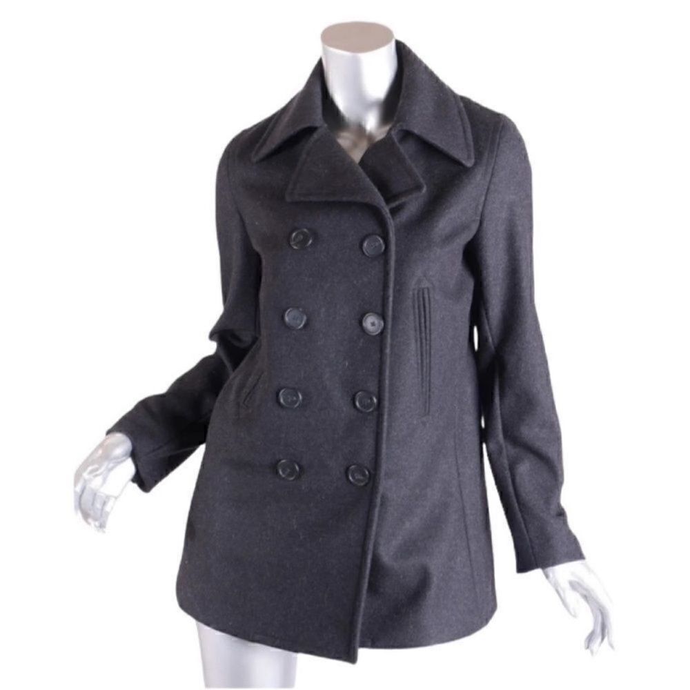 J.Crew Gray Peacoat(Size Small)